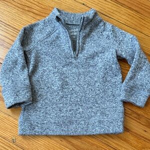 L.L. Bean Heathered Gray Quarter-Zip Pullover